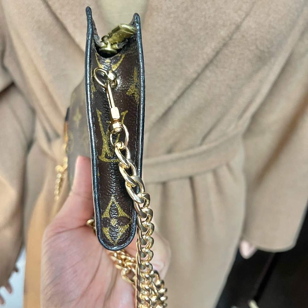 Authentic Louis Vuitton monogram wristlet pouch (Q092) - Picture 4 of 11
